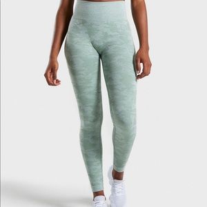 Gymshark Camo Seamless Leggings Sage Green